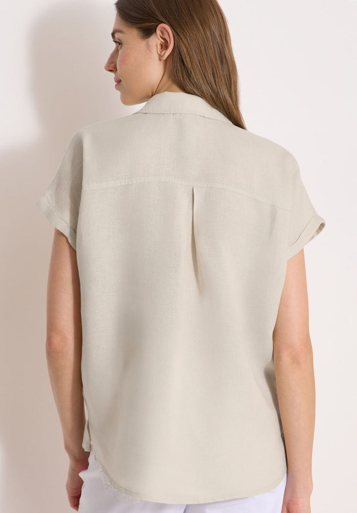 Dropped Shoulder Bluse aus Leinen