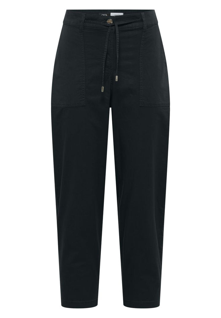 Mid Waist Barrel Leg Hose im Casual Fit