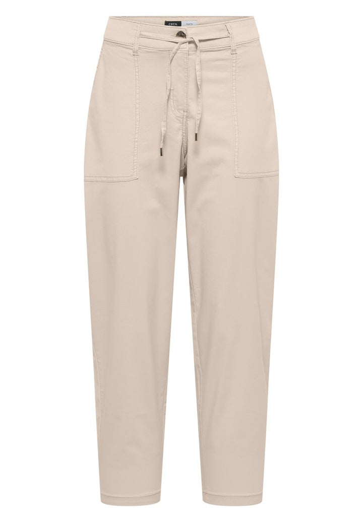 Mid Waist Barrel Leg Hose im Casual Fit