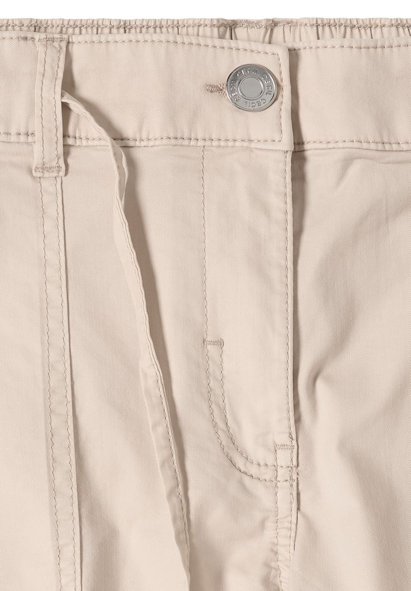 Mid Waist Barrel Leg Hose im Casual Fit