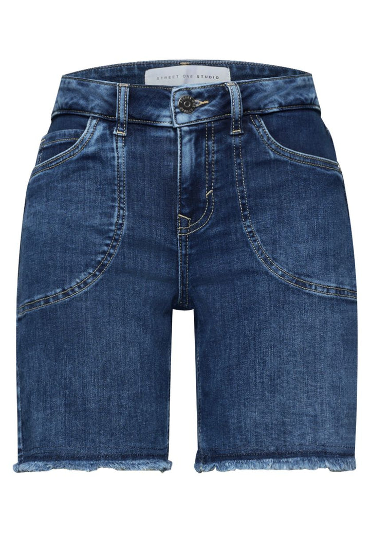 Straight Leg Jeansshorts im Casual Fit