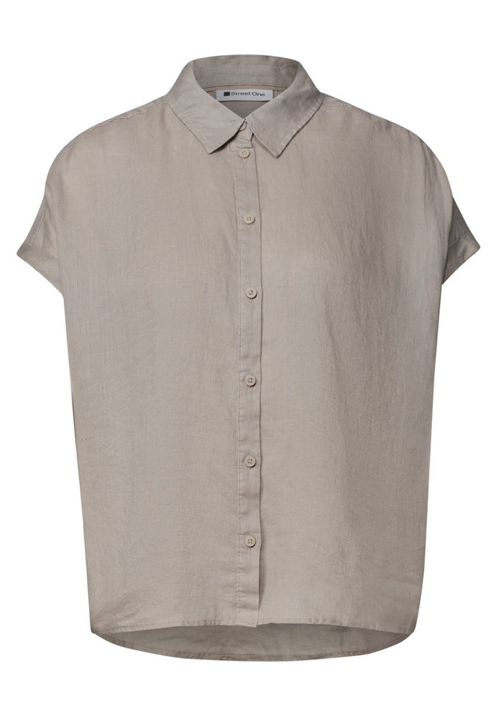 Dropped Shoulder Bluse aus Leinen