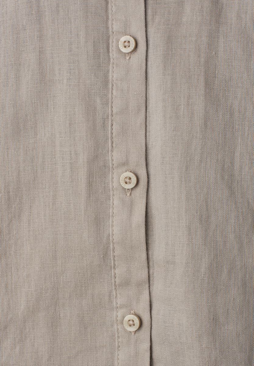Dropped Shoulder Bluse aus Leinen