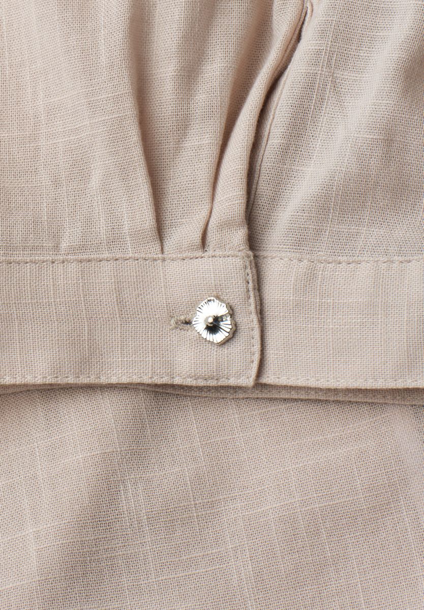 Kurzarm Hemdbluse in Unifarbe