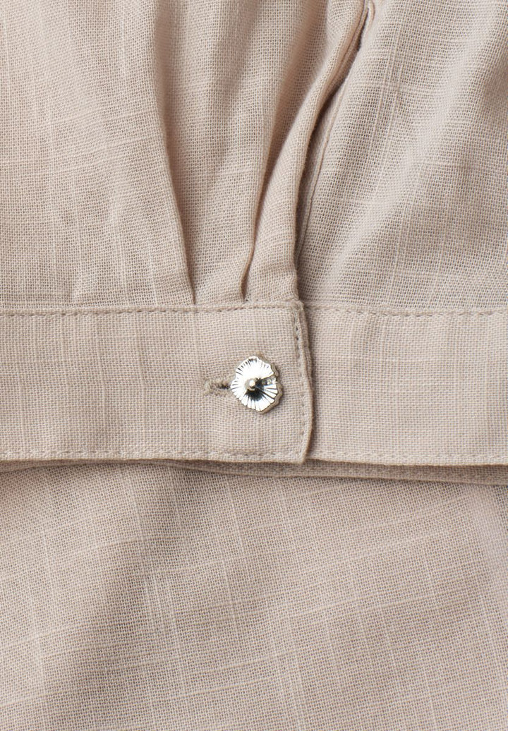 Kurzarm Hemdbluse in Unifarbe