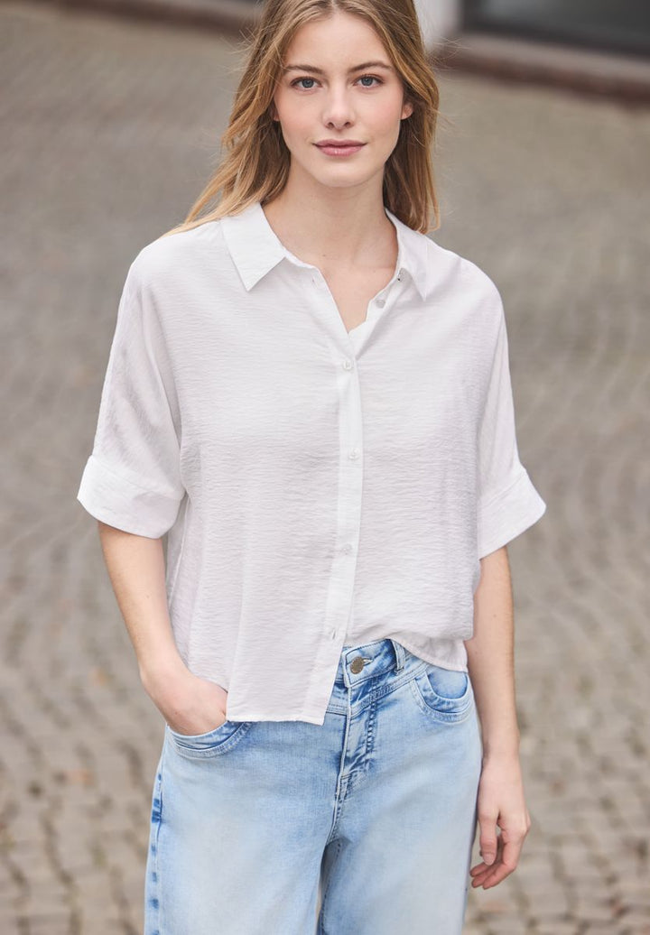 Dolman Hemdbluse mit Knopfleiste