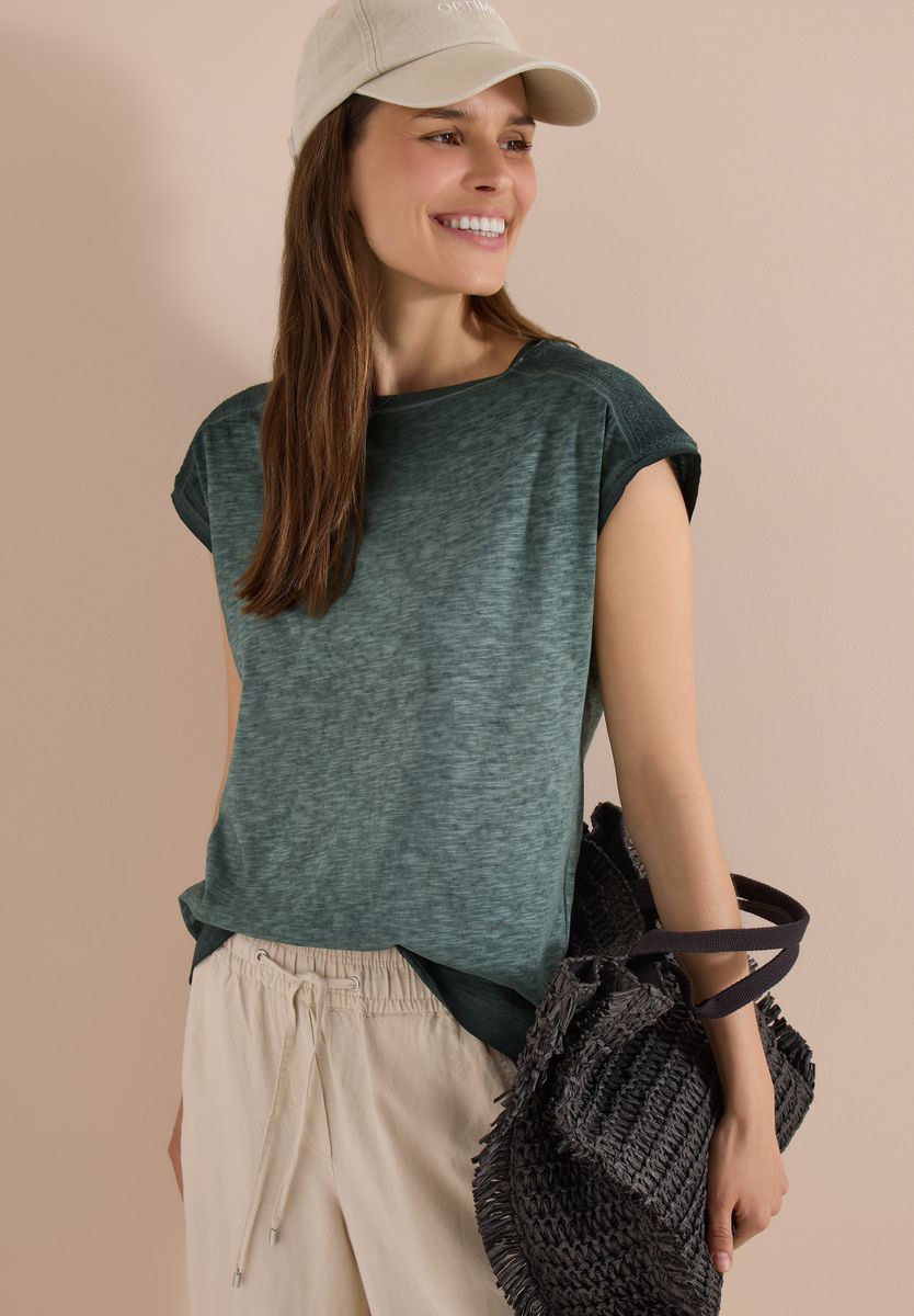 T-Shirt aus Jersey im Garment Dye Look