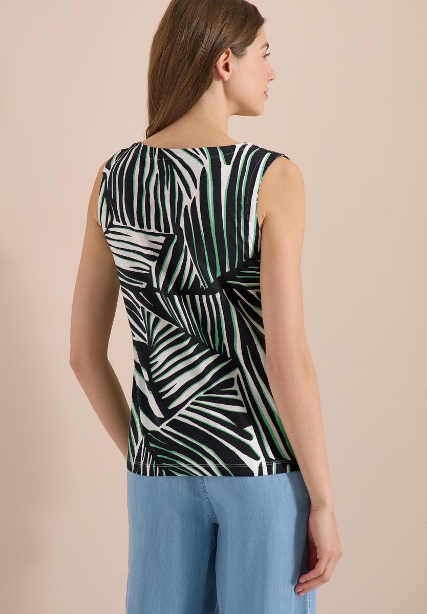 Top aus Jersey mit Grafikprint