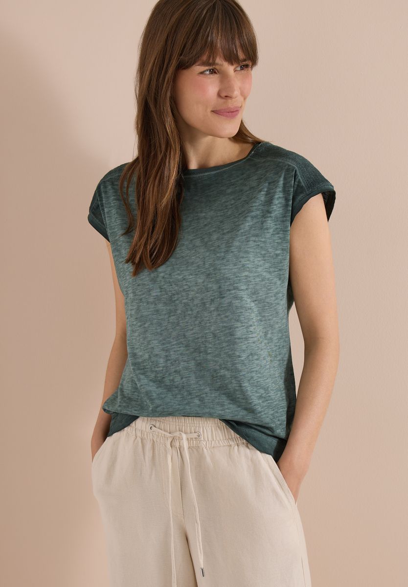 T-Shirt aus Jersey im Garment Dye Look