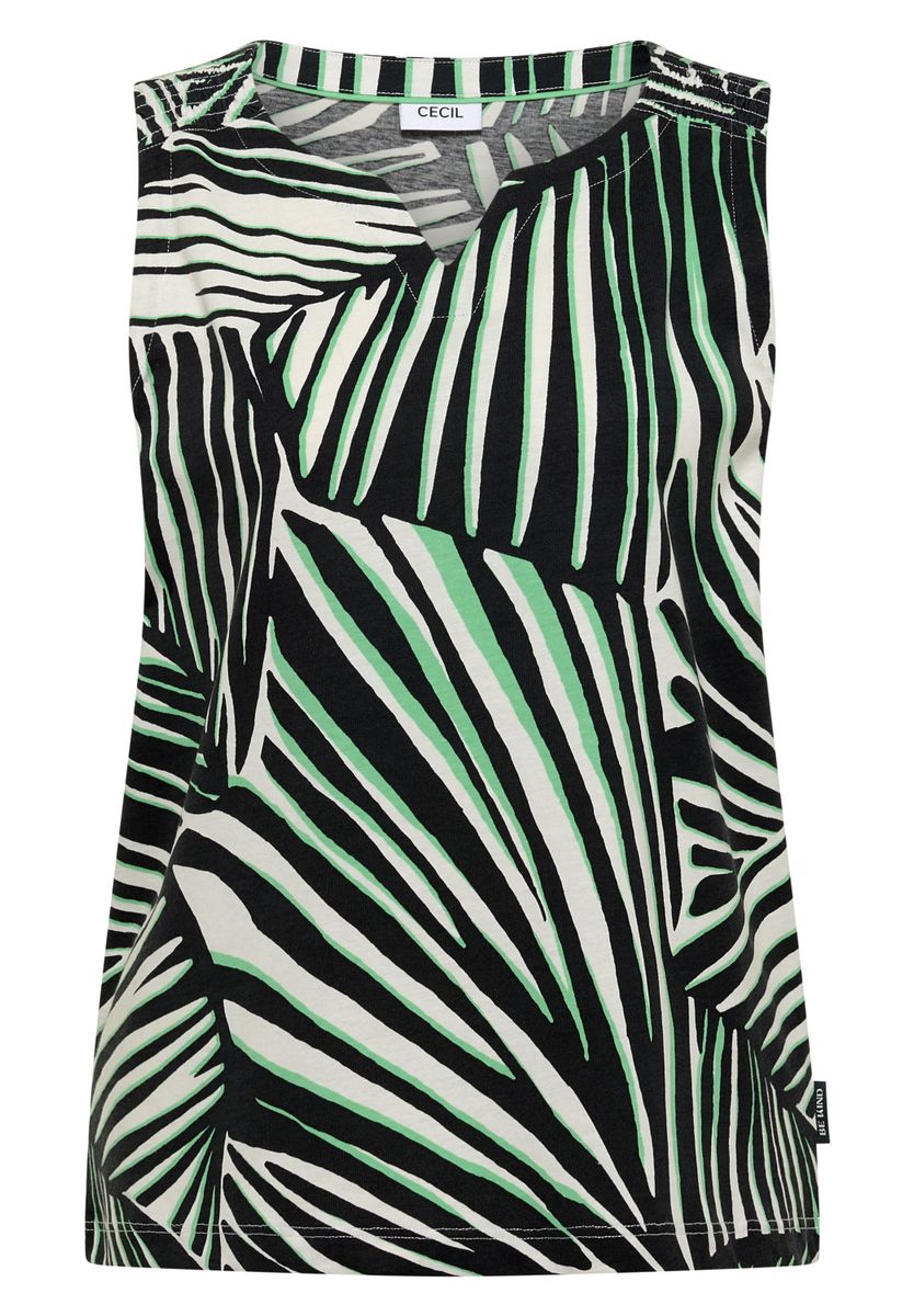 Top aus Jersey mit Grafikprint