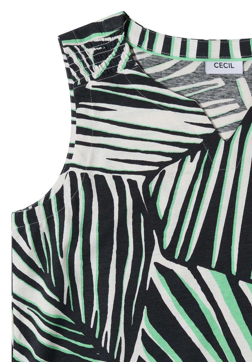 Top aus Jersey mit Grafikprint