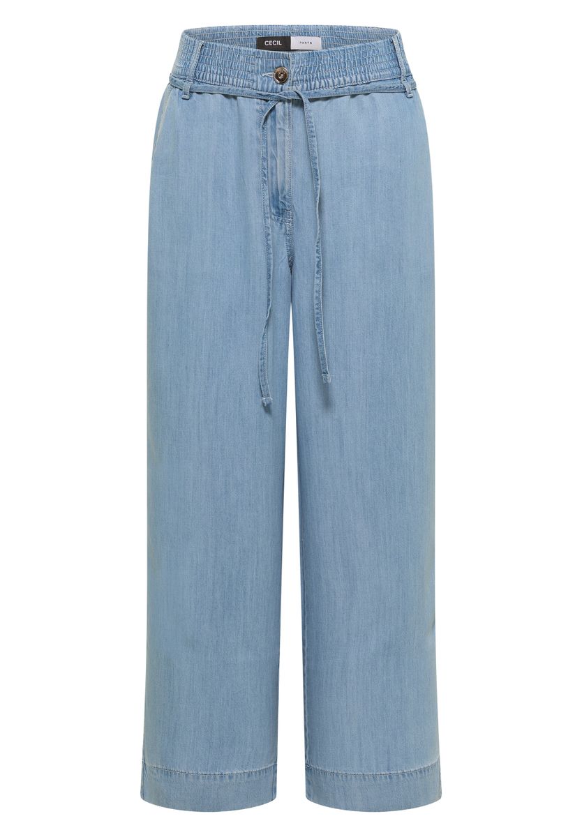 High Waist Wide Leg Hose im Washed-Look