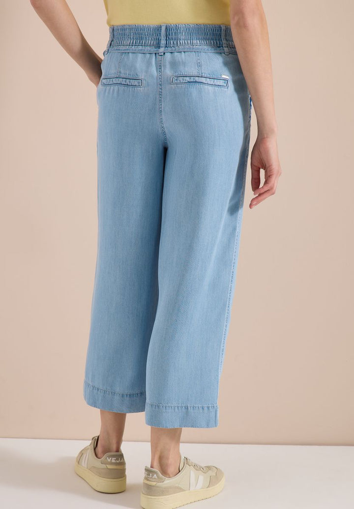High Waist Wide Leg Hose im Washed-Look