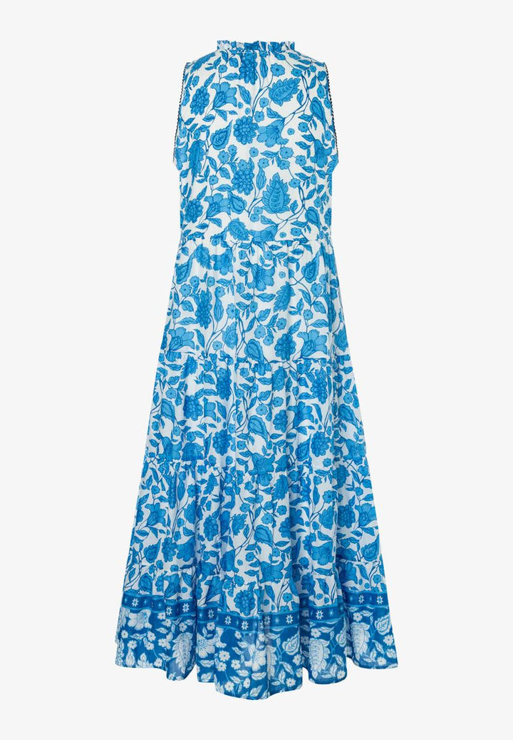 Sommerkleid mit blau/weiß Print