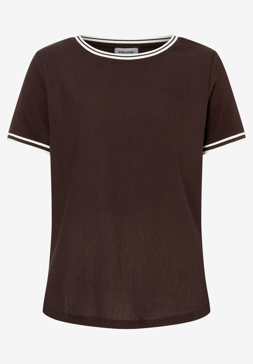 Blusenshirt mit Kontrastabschlüssen