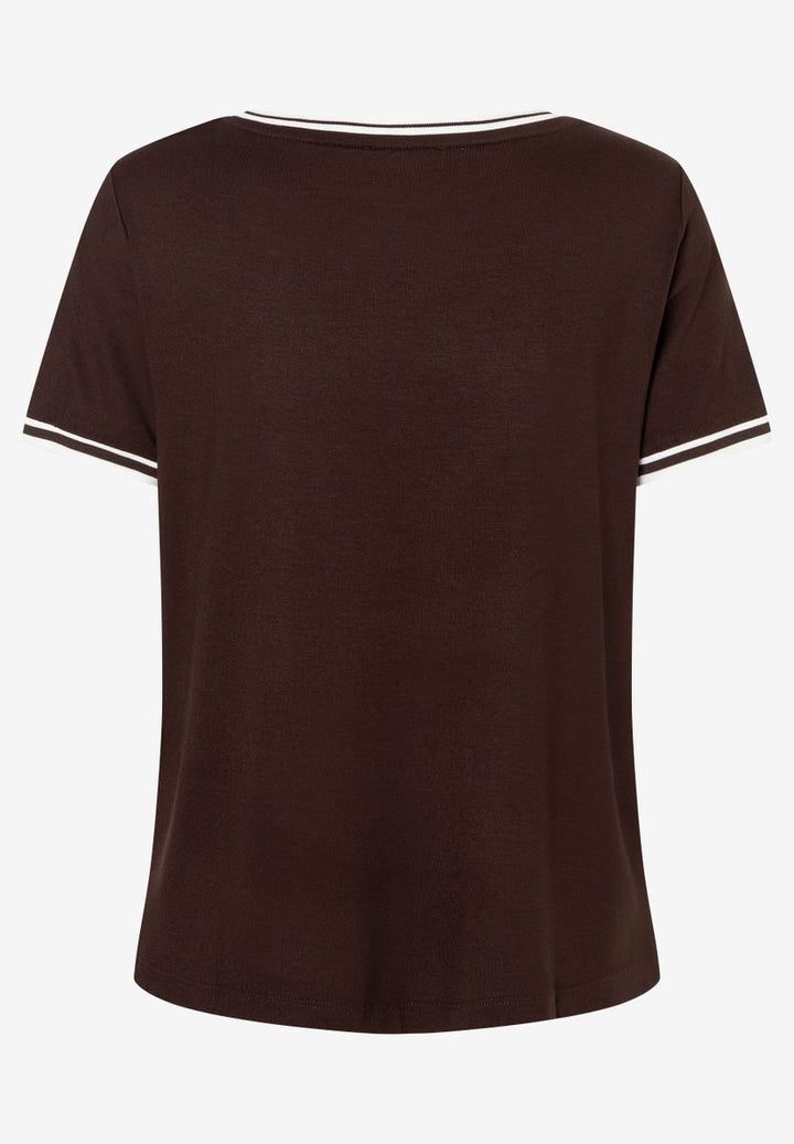 Blusenshirt mit Kontrastabschlüssen