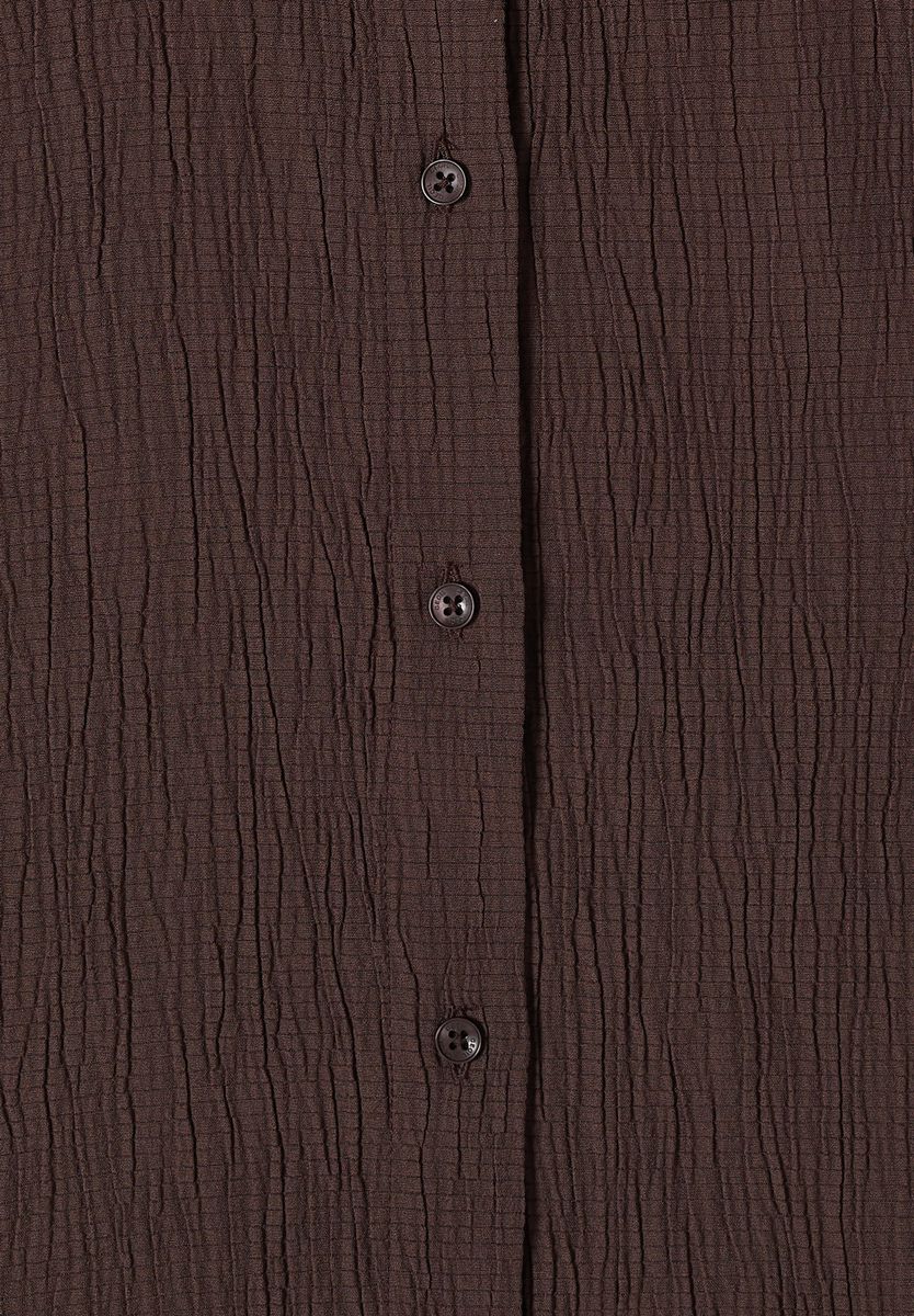 Dropped Shoulder Hemdbluse in Unifarbe