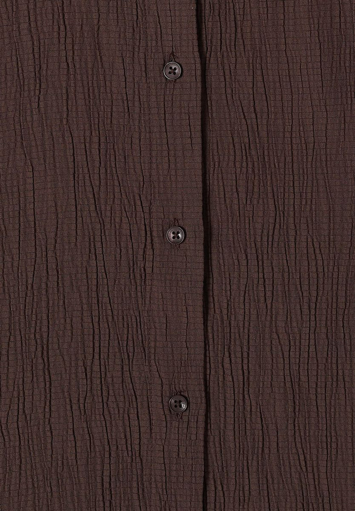 Dropped Shoulder Hemdbluse in Unifarbe