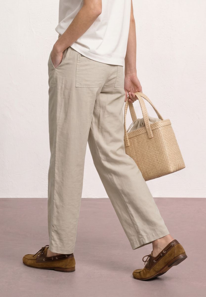 High Waist Wide Leg Hose im Loose Fit