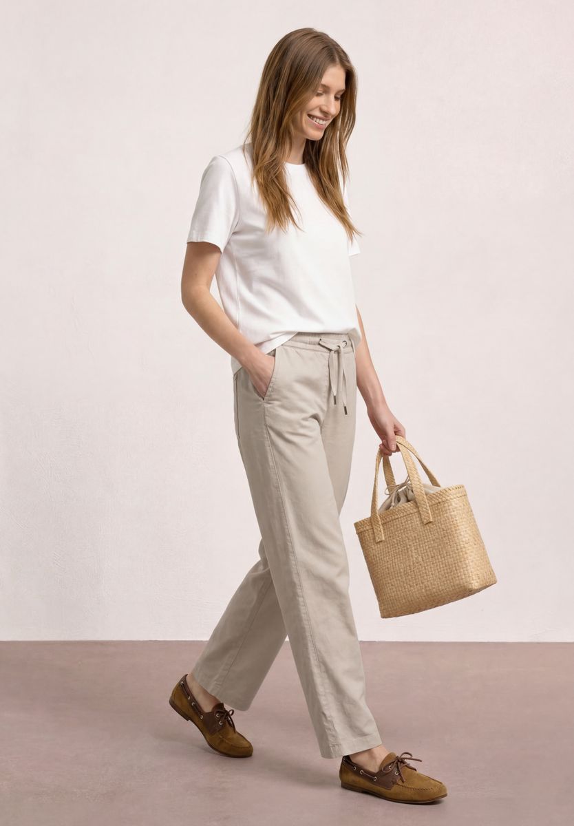 High Waist Wide Leg Hose im Loose Fit