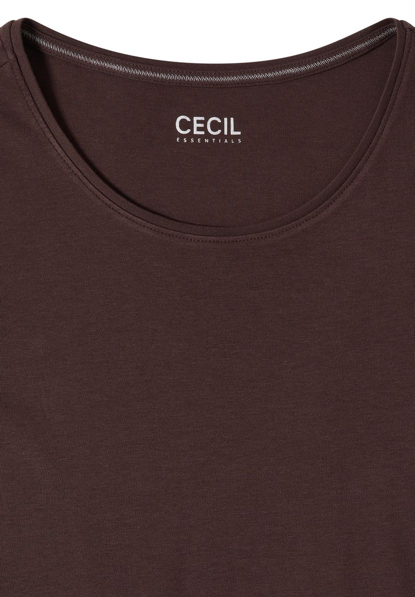 Basic T-Shirt mit Rundhals in Unifarbe