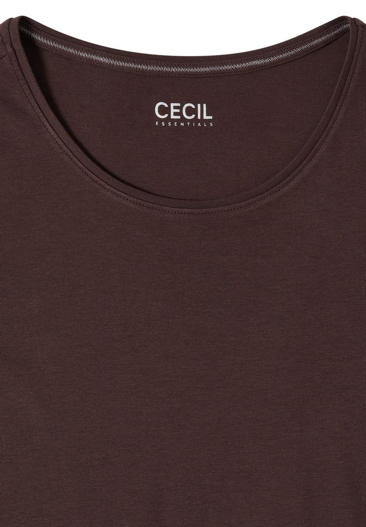 Basic T-Shirt mit Rundhals in Unifarbe