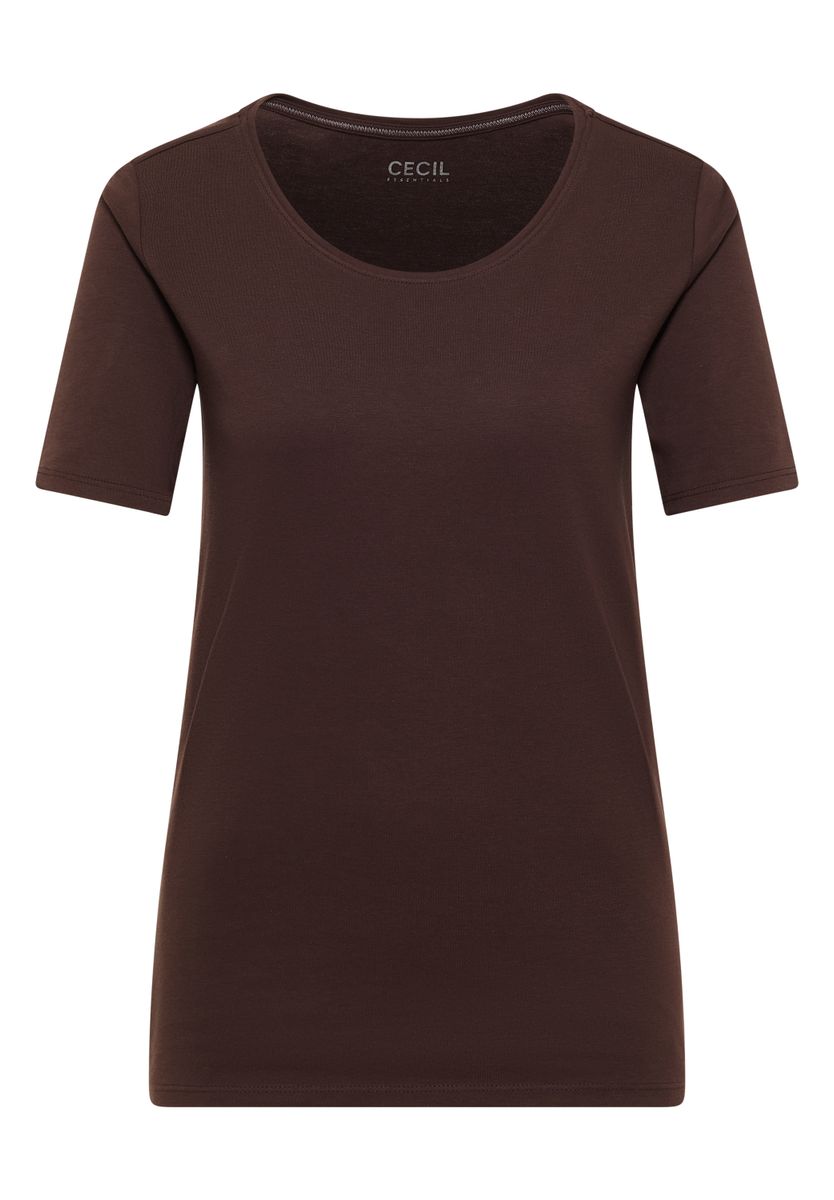 Basic T-Shirt mit Rundhals in Unifarbe