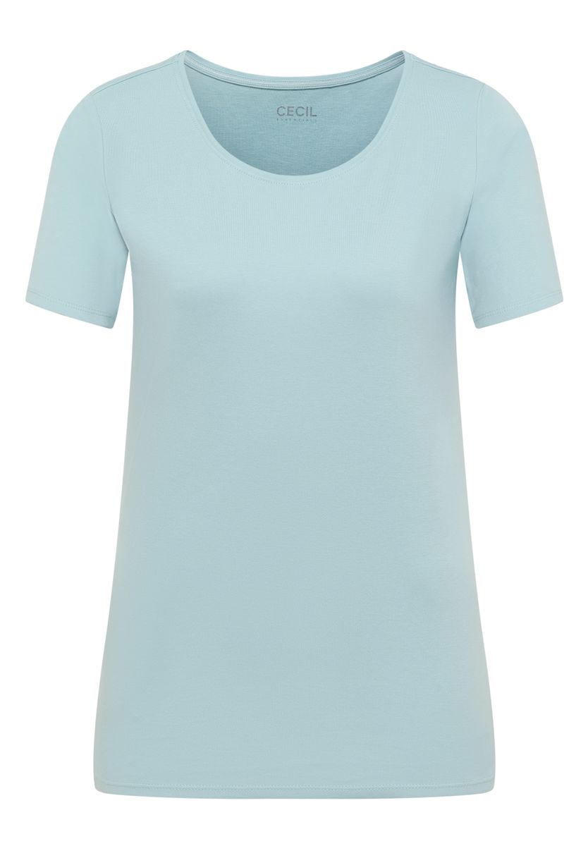 Basic T-Shirt mit Rundhals in Unifarbe