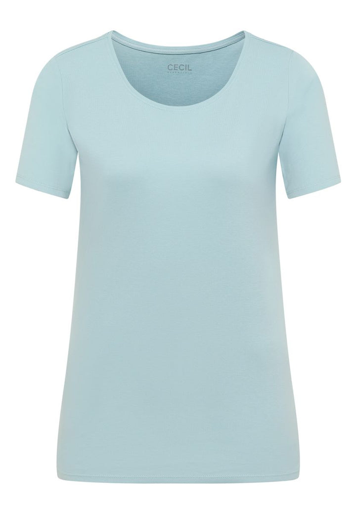Basic T-Shirt mit Rundhals in Unifarbe