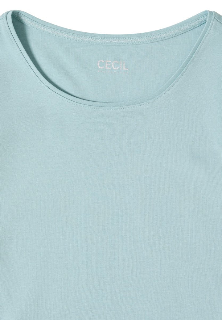 Basic T-Shirt mit Rundhals in Unifarbe