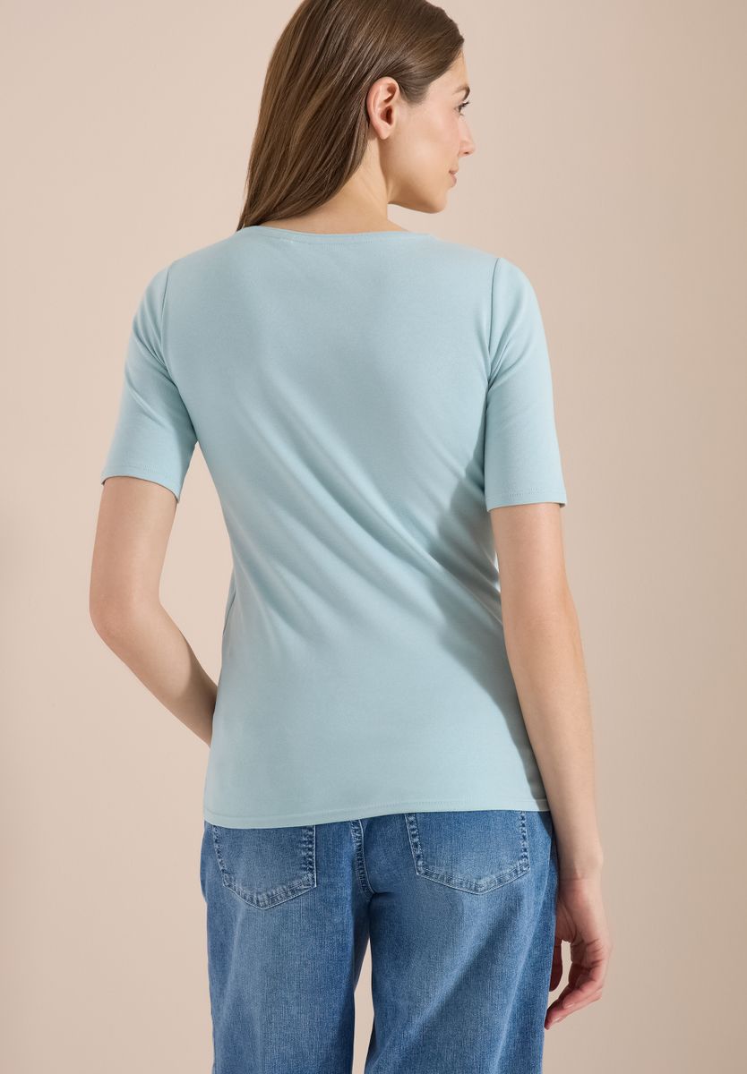 Basic T-Shirt mit Rundhals in Unifarbe