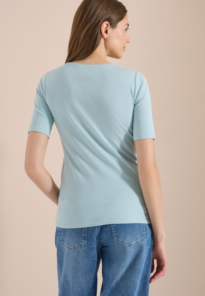 Basic T-Shirt mit Rundhals in Unifarbe
