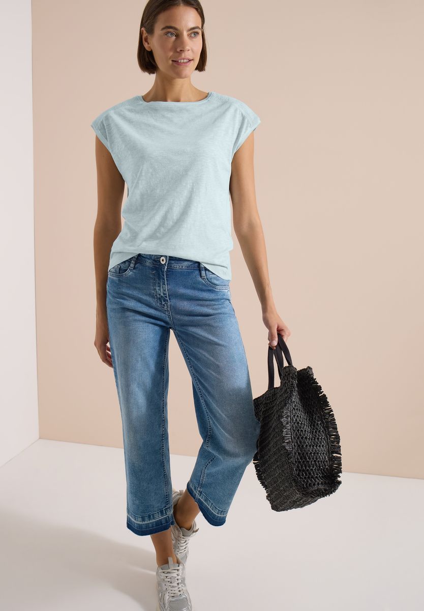 T-Shirt aus Jersey im Garment Dye Look