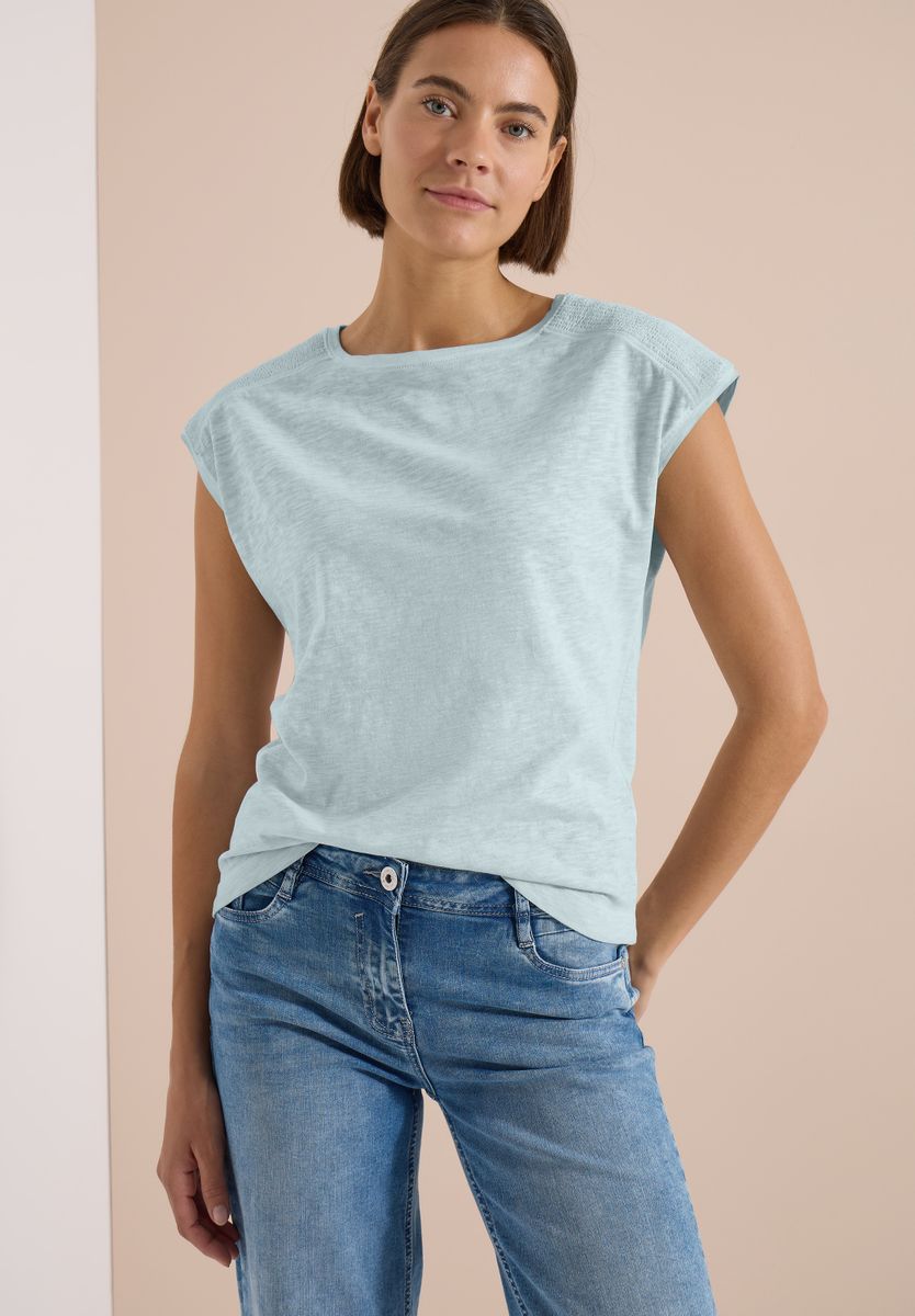 T-Shirt aus Jersey im Garment Dye Look