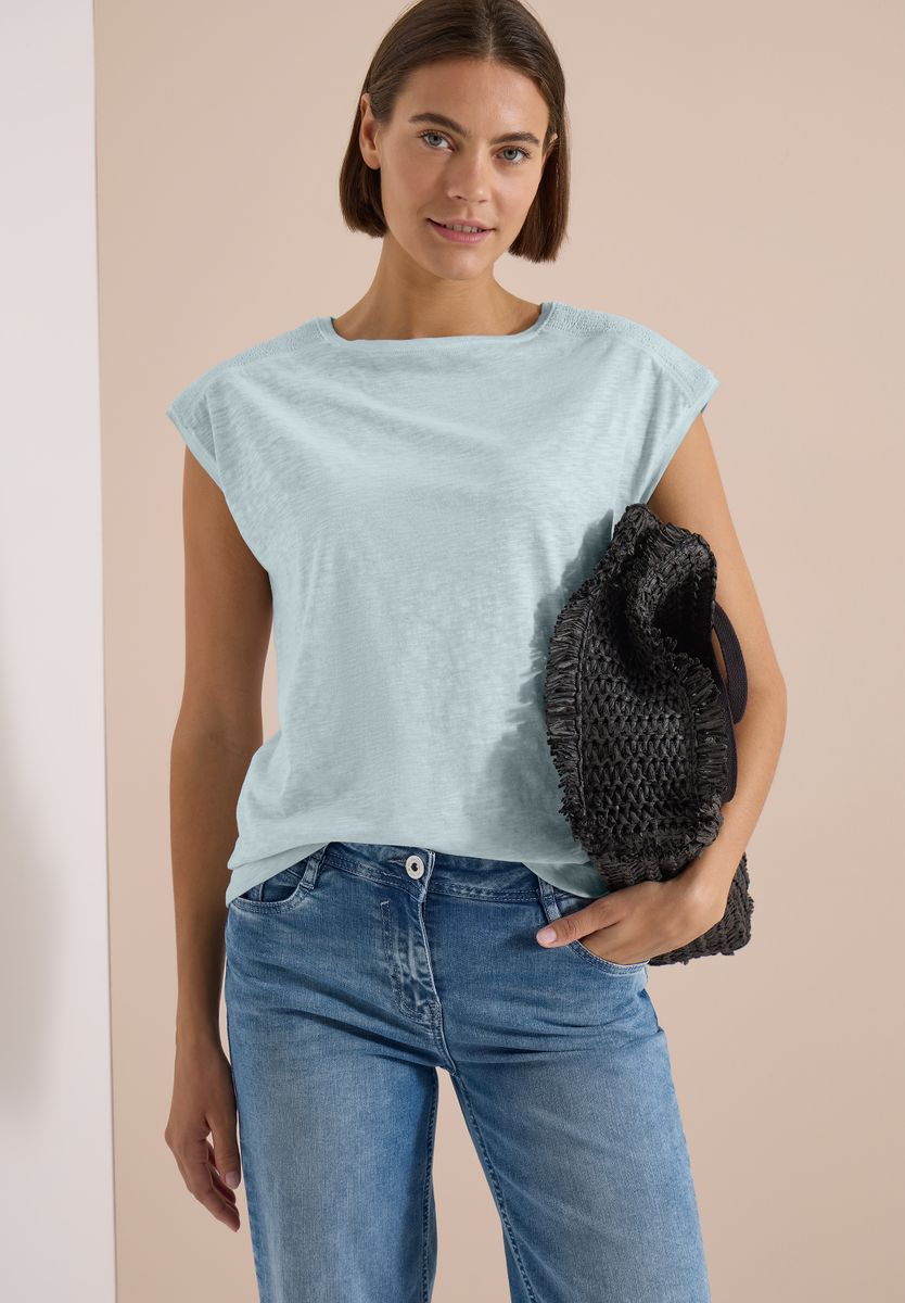 T-Shirt aus Jersey im Garment Dye Look