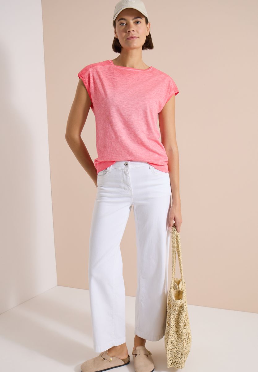 T-Shirt aus Jersey im Garment Dye Look
