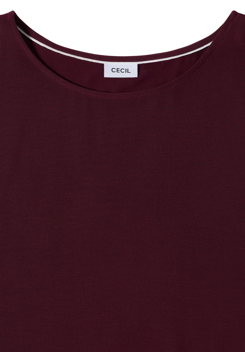 Bluse mit Rundhals und Knotendetail