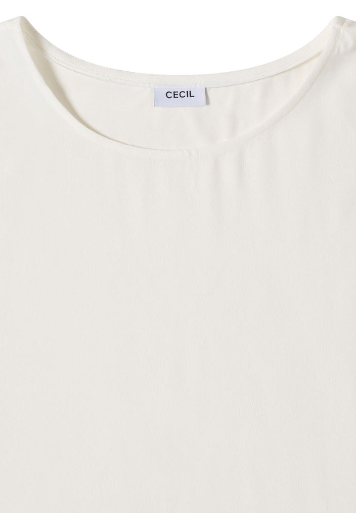 Bluse mit Rundhals und Knotendetail