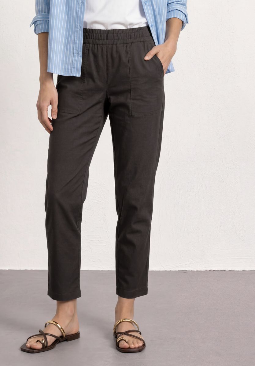 Slim Leg Chino mit Elastikbund
