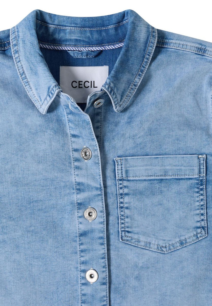 Kurzarm Overshirt mit Knopfleiste