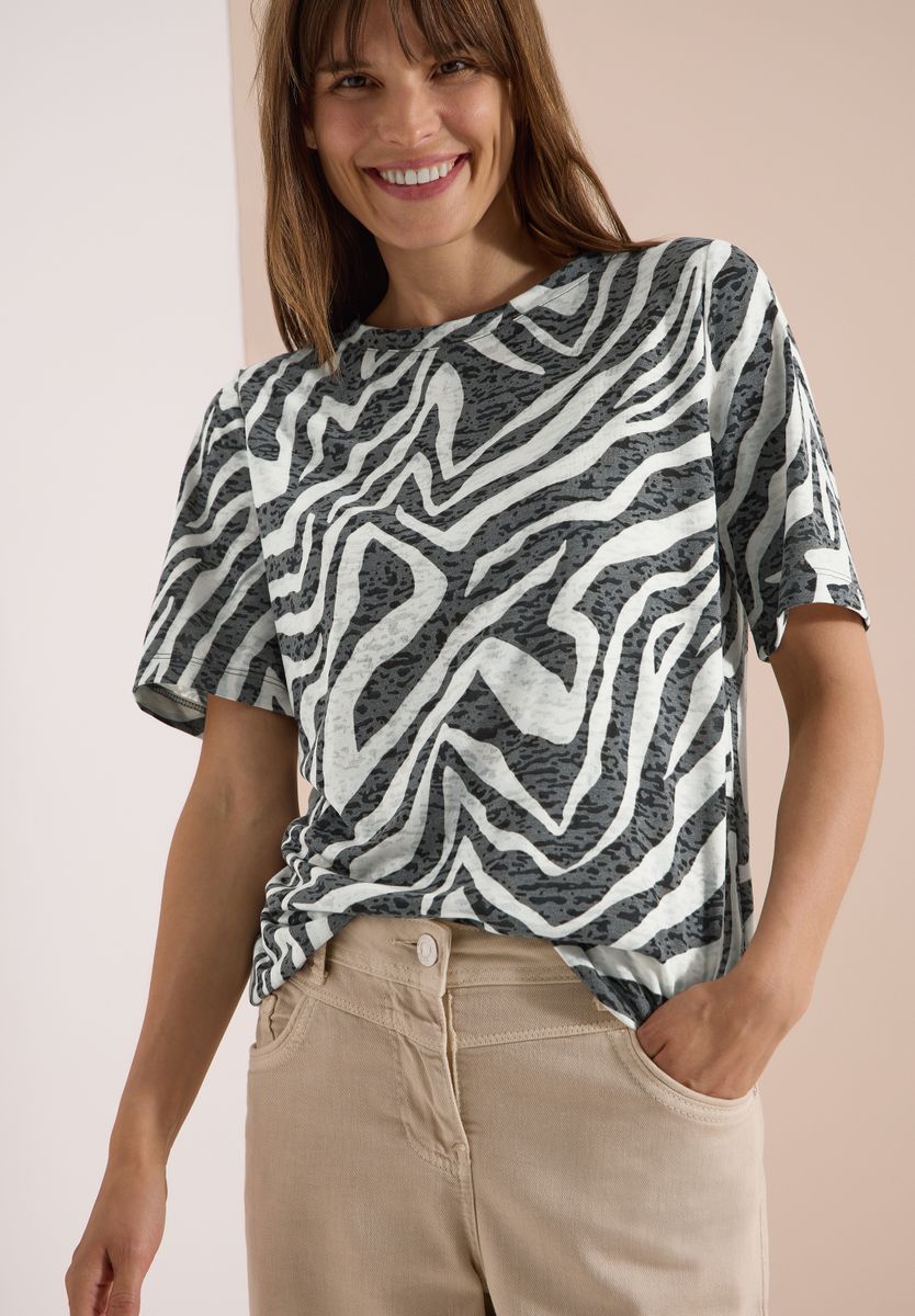 T-Shirt in Ausbrenner-Optik