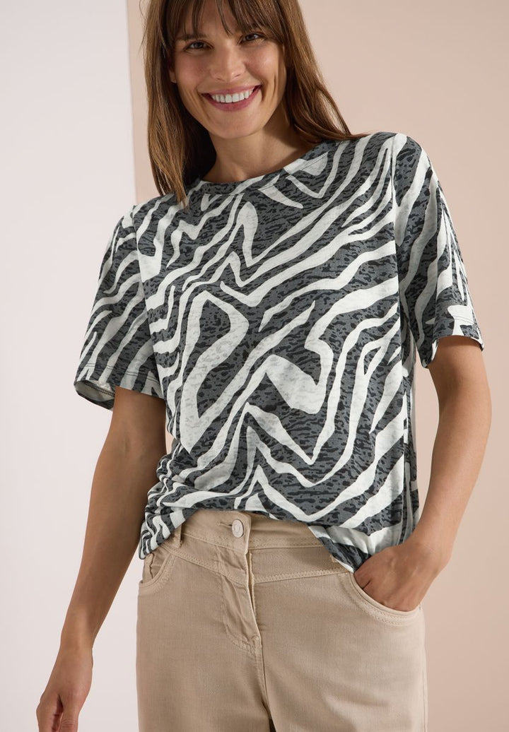 T-Shirt in Ausbrenner-Optik
