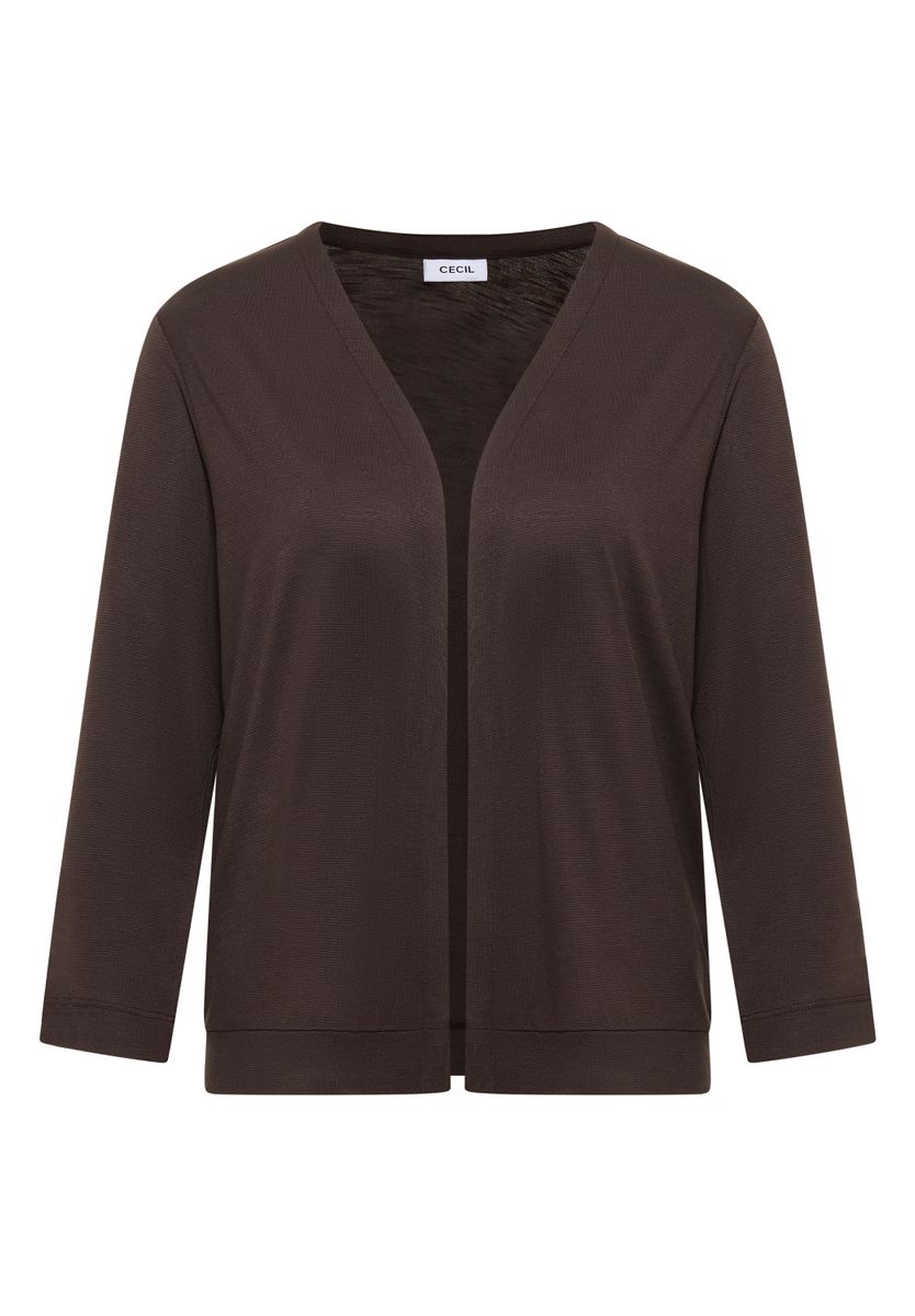 Offene Jacke in Unifarbe mit 3/4-Arm