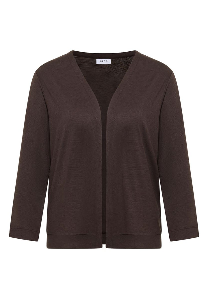 Offene Jacke in Unifarbe mit 3/4-Arm