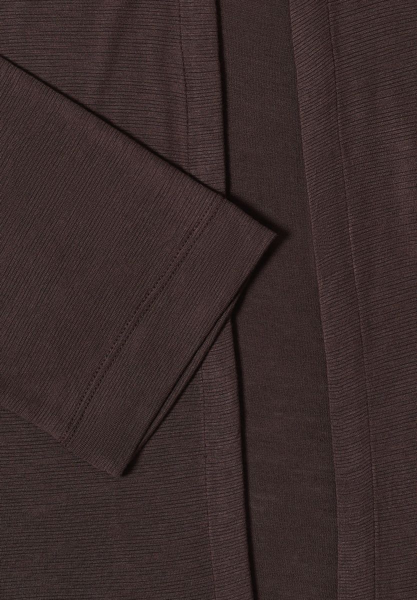 Offene Jacke in Unifarbe mit 3/4-Arm