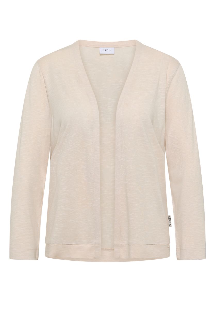 Offene Jacke in Unifarbe mit 3/4-Arm