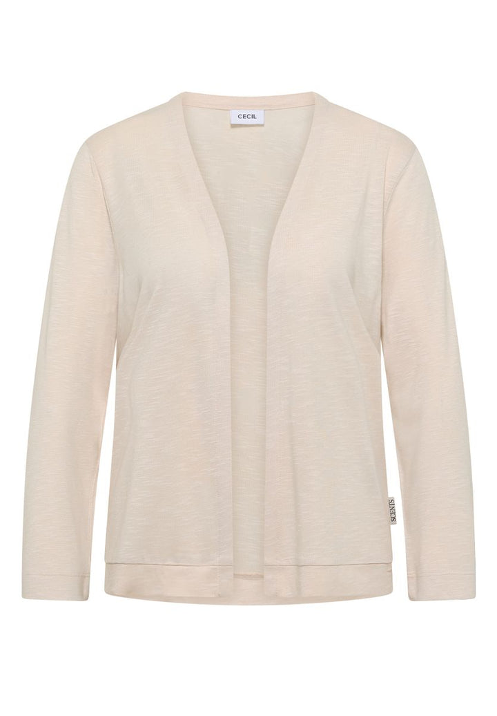 Offene Jacke in Unifarbe mit 3/4-Arm