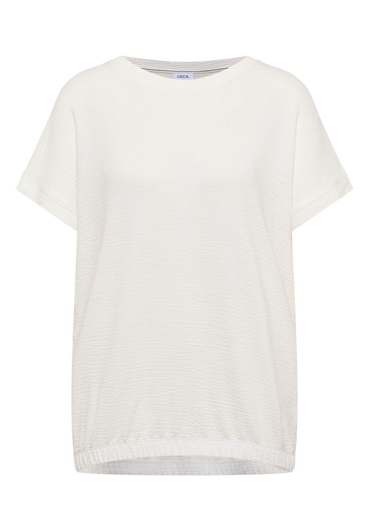T-Shirt mit Rundhals und Struktur