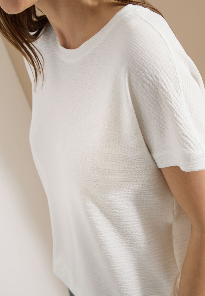 T-Shirt mit Rundhals und Struktur