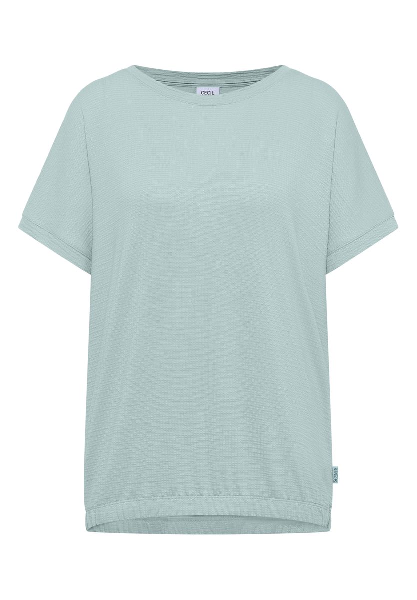 T-Shirt mit Rundhals und Struktur